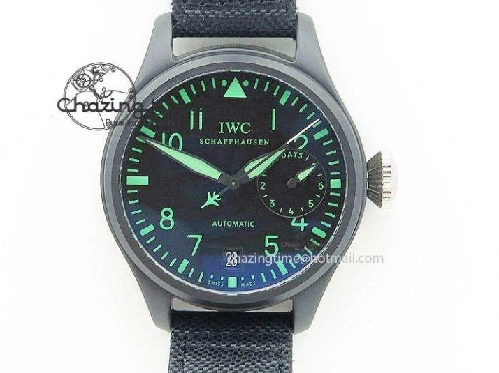 MIROTIME 0109 Pilot Chrono IW377726 ZF 1:1 Best Edition Green Dial on Brown Leather Strap A Trendsetting 7125